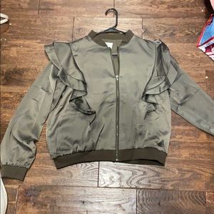 Olive bomber jacket